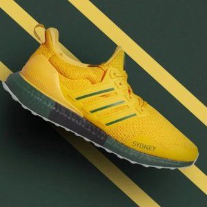 $180 adidas UltraBOOST DNA Sydney Australia 2020 Collection Gold Green 9.5